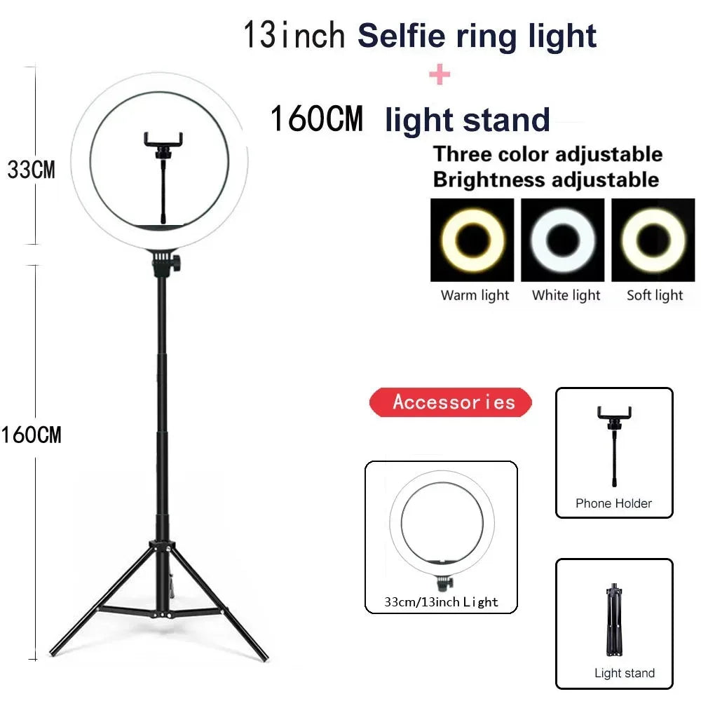 Zynze RingBeam™ – LED Ring Light with Phone Holder for YouTube & Vlogging
