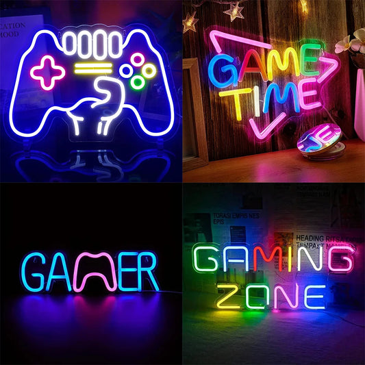 Gamepad-Shaped LED Neon Sign for Gamer Room Decor