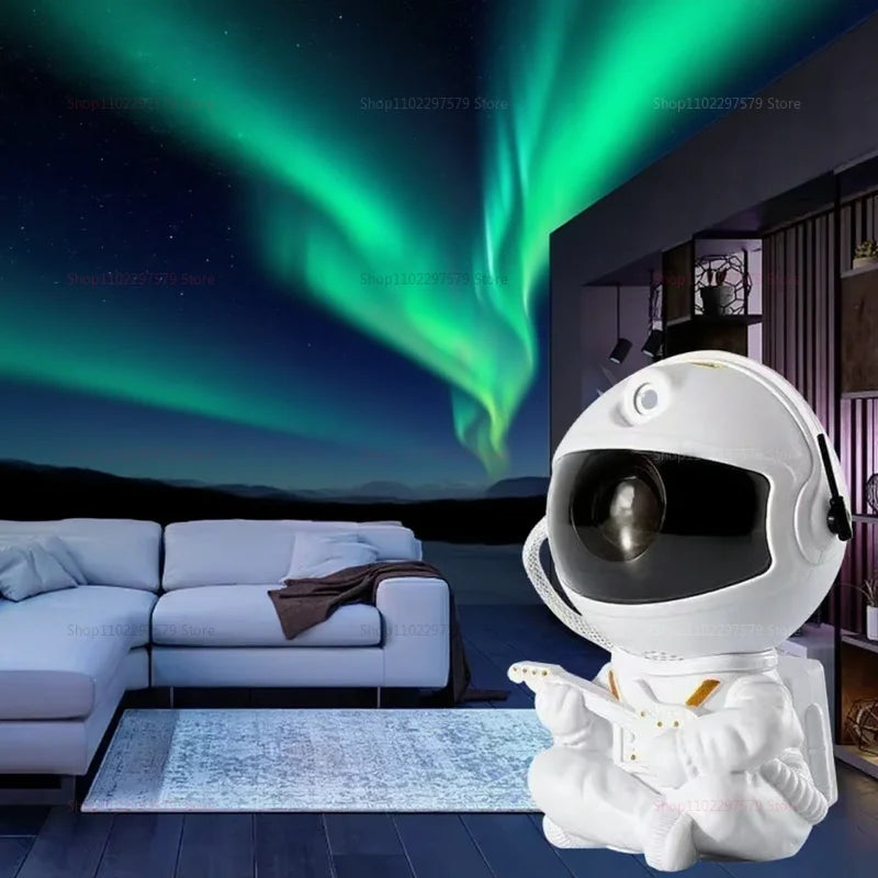 Zynze AstroGlow™ – Galaxy Astronaut Star Projector Night Light for Home & Bedroom