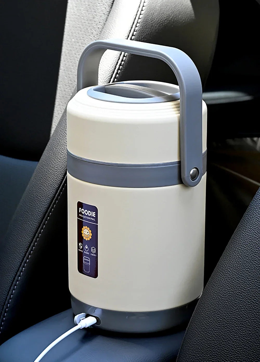 ZYNZE HeatBox™ Pro – 2L USB Electric Lunch Box with Stainless Steel Warmer & Cooler Bag