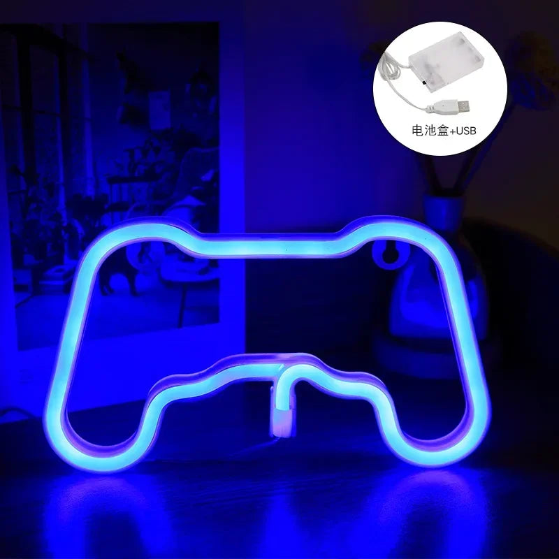 Neonreclames voor slaapkamermuurdecoratie USB-aangedreven schakelaar LED-neonlicht voor gamekamer, woonkamer, tienergamekamerdecoratie