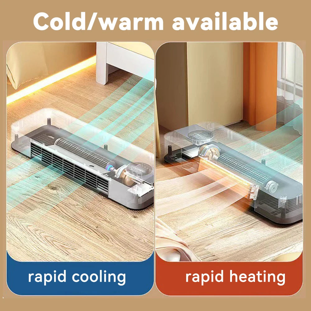 Home Touch Screen Electric Fan Heater With Remote Control Supports Air Cold Air Dual Adjustment Wall Mounted Low-Noise