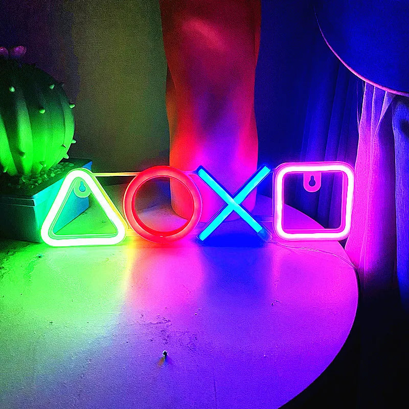Neonreclames voor slaapkamermuurdecoratie USB-aangedreven schakelaar LED-neonlicht voor gamekamer, woonkamer, tienergamekamerdecoratie