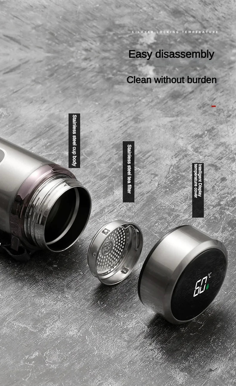 ZYNZE SmartCup™ X – Stainless Steel LED Thermos Bottle (500ML / 1L)