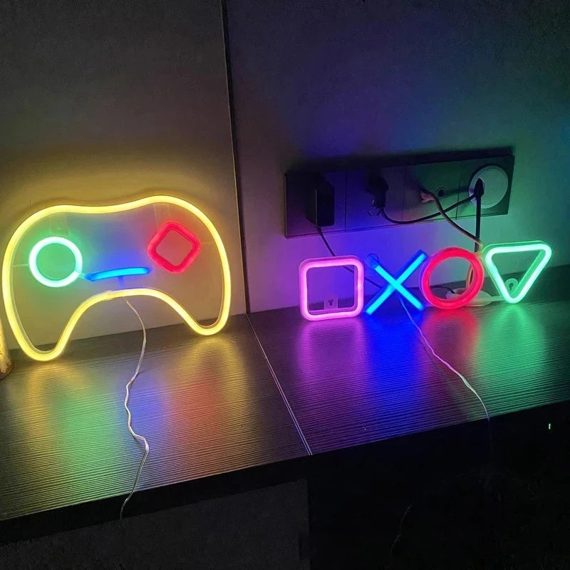 Neonreclames voor slaapkamermuurdecoratie USB-aangedreven schakelaar LED-neonlicht voor gamekamer, woonkamer, tienergamekamerdecoratie
