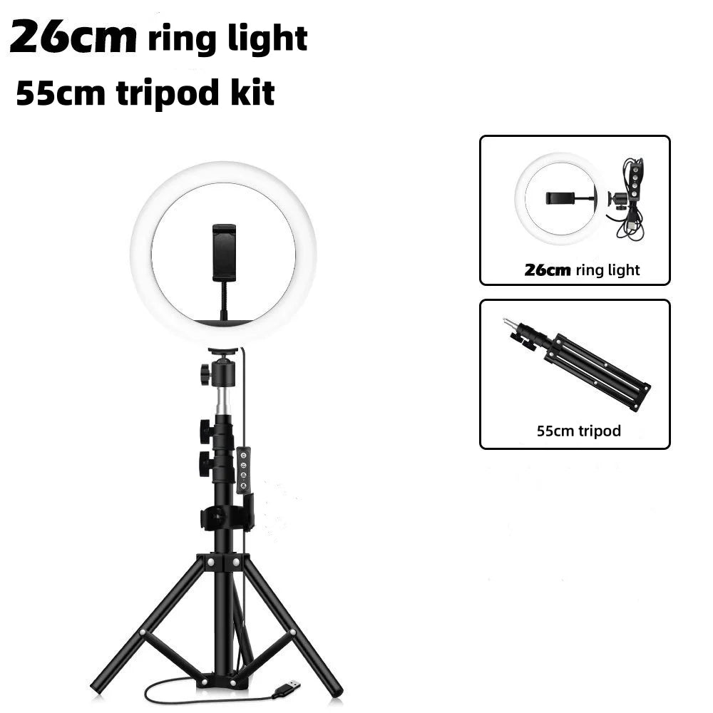 Zynze RingBeam™ – LED Ring Light with Phone Holder for YouTube & Vlogging