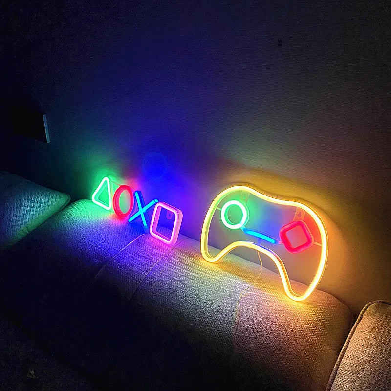 Neonreclames voor slaapkamermuurdecoratie USB-aangedreven schakelaar LED-neonlicht voor gamekamer, woonkamer, tienergamekamerdecoratie