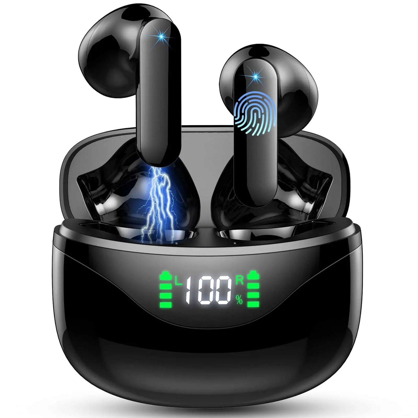 Wireless Bluetooth 5.3 Earbuds with Noise Cancelling Mic
