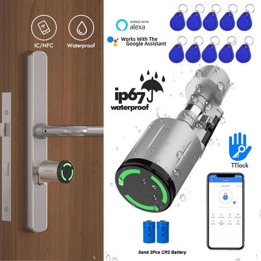 ZYNZE LockPro™ X1 – Smart TTLock Cylinder with App Control & IP67 Waterproof Design