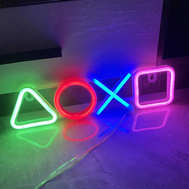 Neonreclames voor slaapkamermuurdecoratie USB-aangedreven schakelaar LED-neonlicht voor gamekamer, woonkamer, tienergamekamerdecoratie