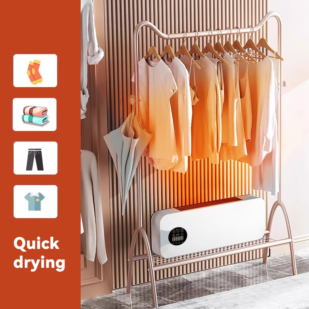 Home Touch Screen Electric Fan Heater With Remote Control Supports Air Cold Air Dual Adjustment Wall Mounted Low-Noise