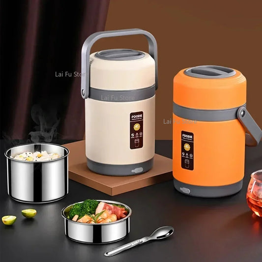 ZYNZE HeatBox™ Pro – 2L USB Electric Lunch Box with Stainless Steel Warmer & Cooler Bag
