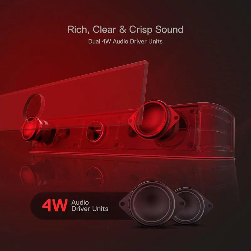 ZYNZE GS560 Pro RGB Soundbar – USB Gaming Speaker with Light Display Sync