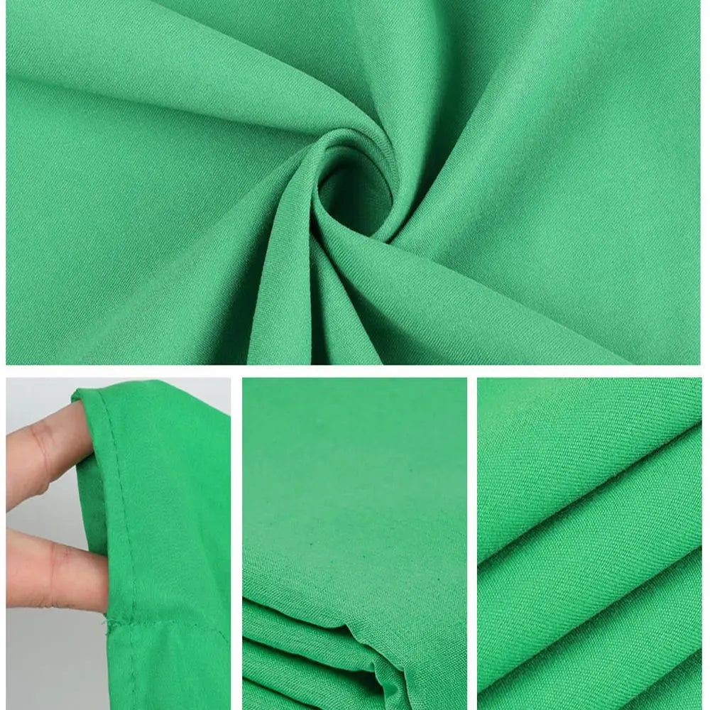 ZYNZE StreamScreen™ – Professional Cotton Backdrop for Photo & Video (Green/White/Black)